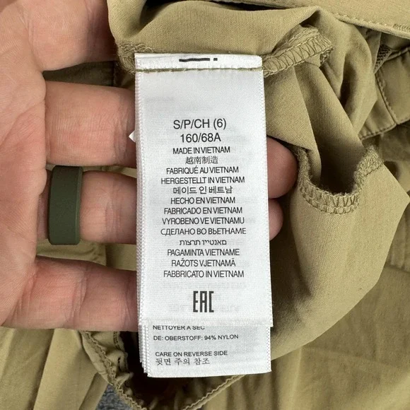 Marmot Kodachrome Pants Womens 6 Khaki Stretch Nylon Hiking Jogger Cuffs Belt - Picture 8 of 10